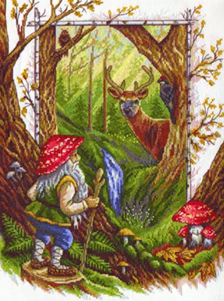 Borduurpakket Goblin in the Woods met telpatroon PANNA
