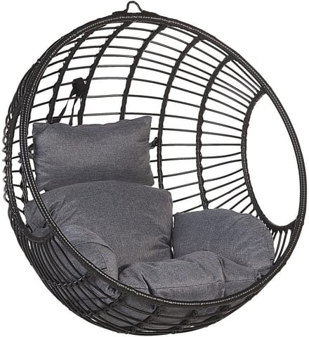 ASPIO - Hangstoel - Zwart - PE rotan