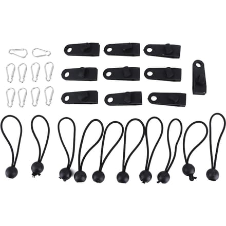 Multifunctionele Winddichte Tentclip Gesp Bal Elastische Koorden Buitentent Luifels Klem Accessoires black