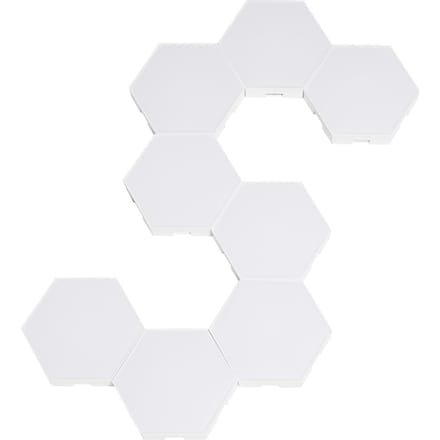 Neoglint 8PCS BT aangesloten RGB zeshoek licht sfeerlamp wand decoratieve verlichting met controller wit