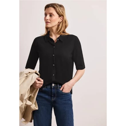 Shirt met korte mouwen en knoopsluiting