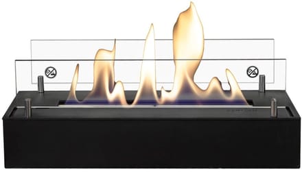 Xaralyn Bio-ethanol haard - bio-ethanol brander M - zwart - 2 KW verwarming - bio-ethanol inbouwhaard - echte vlammen