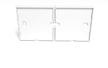Afdekraam geschikt voor Philips Hue Tap Dial - 2-voudig - Inbouwdoos - Montageplaat - Wit