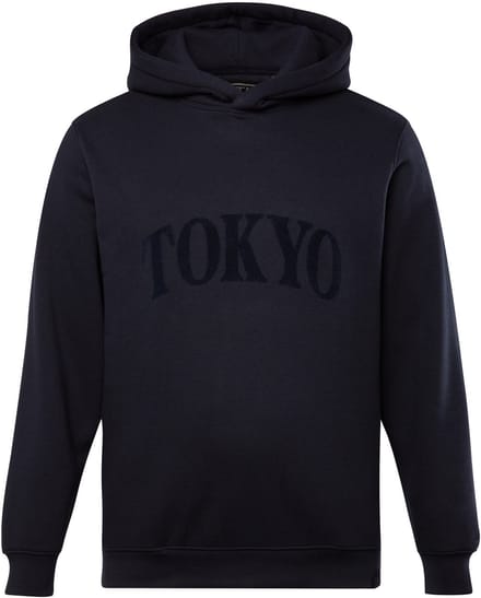 STHUGE - Heren - Hoodie oversized capuchon flockprint - Donkermarine - Maat L