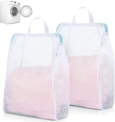 Grote wasnetten voor delicatesse - Herbruikbare waszakken met premium ritssluiting (50x60cm)