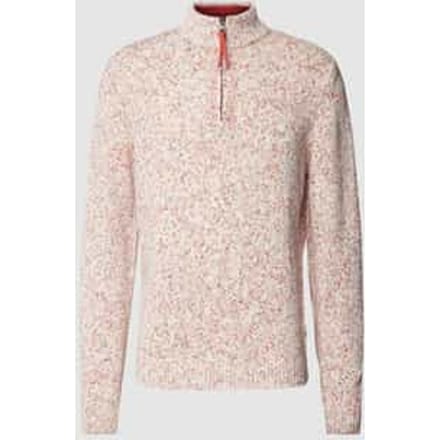 Fynch-Hatton Trui Troyer Zip Multicolor Orient Red-Multi / male
