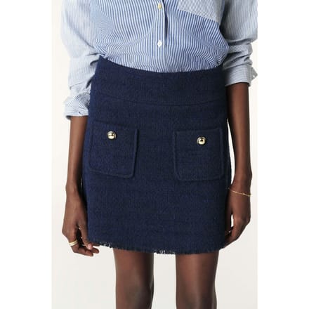 BA&SH Jupe Bonnie Marine Taglia: 38 | Minigonne Outlet | Donna