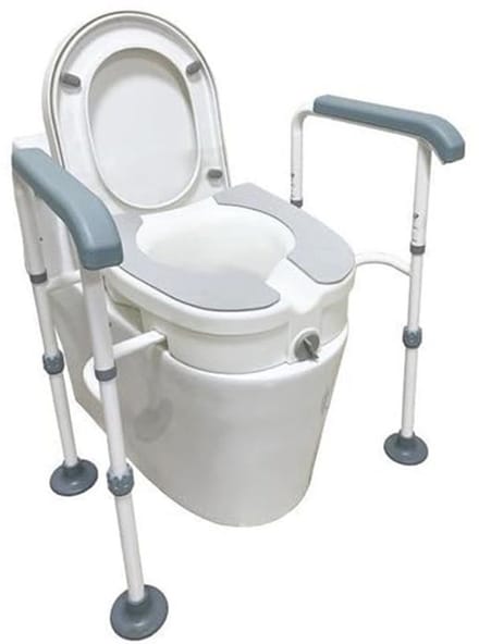 Verstelbare Toiletbril voor Senioren met Armleuningen en Steun