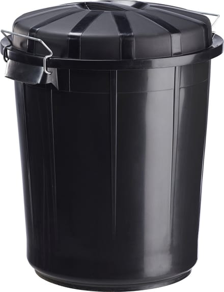 Afvalemmer Bazi 70 liter zwart