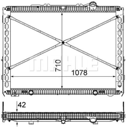 Radiator, motorkoeling MAHLE CR 2097 000P