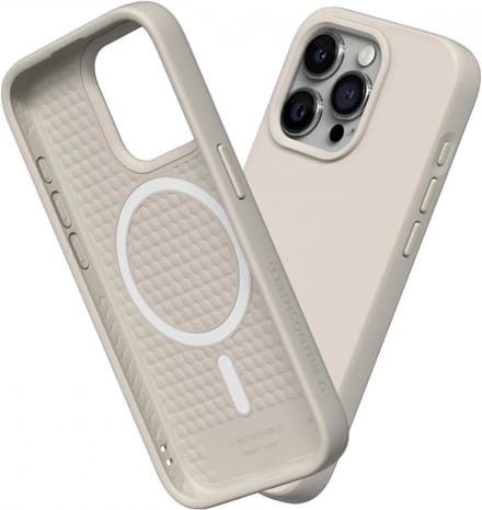 Rhinoshield Solidsuit Hoesje Geschikt voor Apple iPhone 15 Pro | Compatibel met MagSafe | Shockproof Back Cover | Shell Beige