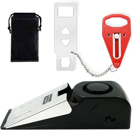 Draagbare Deurstoppers met 120 dB Alarm, Verstelbare Dubbele Beveiliging voor Privacy en Reisveiligheid