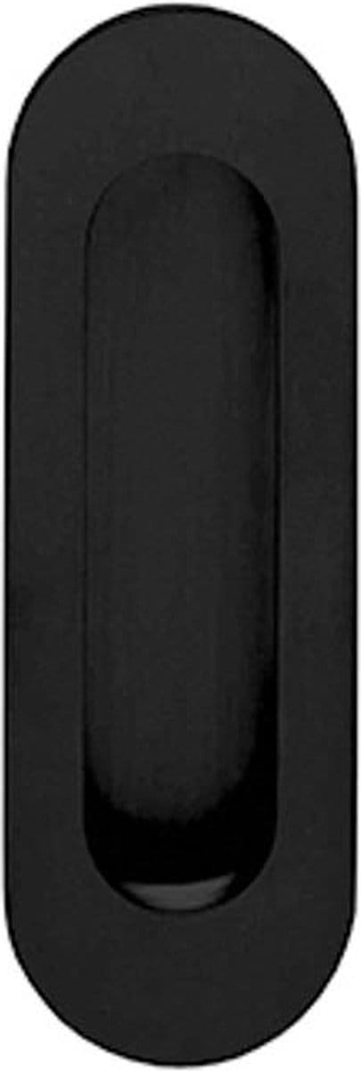 Intersteel Schuifdeurkom ovaal 120x40mm blind mat zwart