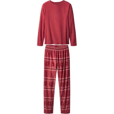 ESMARA Fleece dames pyjama (Rood, M (40/42))