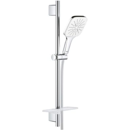 GROHE Rainshower SmartActive Cube 130 Glijstangset - 60 cm - met zeepschaal - chroom/moon white - 26584LS0