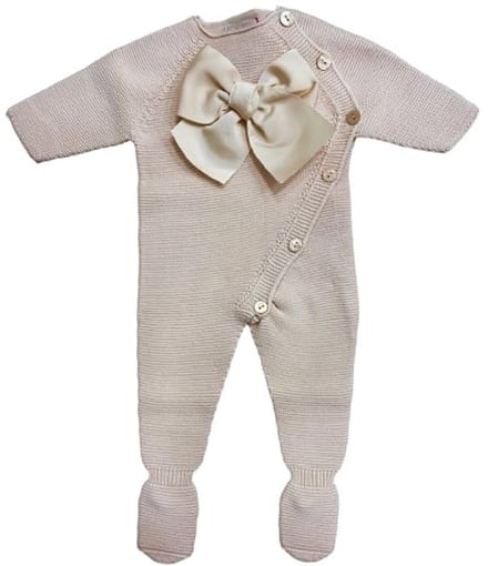 Condor beige babypakje met strik