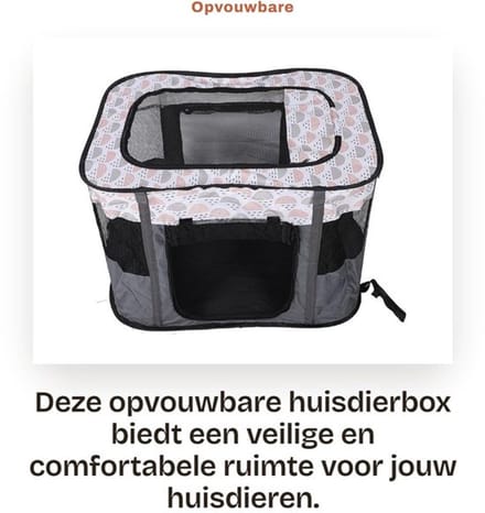 Draagbaar Hondenhok - Dailygoods- Huisdierbox Opvouwbaar