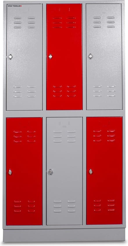 Kast met 6 lockers: 3Kolom x 2Rij MW Tools LOK32VG