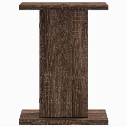 vidaXL - Speakerstandaards - 2 - st - 30x30x40 - cm - bewerkt - hout - bruin - eiken