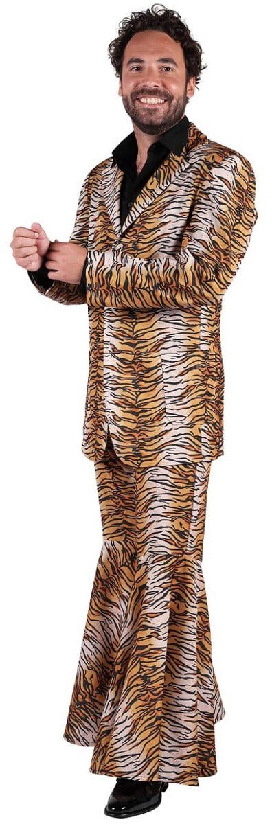 Hippie pak luipaardprint - slim-fit carnaval colbert