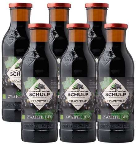 Schulp Zwarte Bes Puur Biologisch (6 x 750 ml)