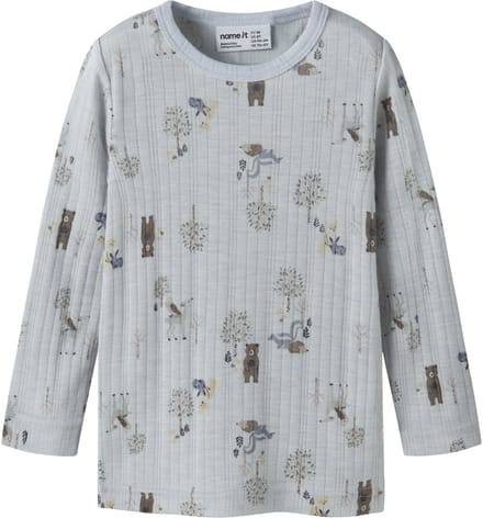 NAME IT - NMMWANG WOOL NEEDLE LS TOP NOOS - Jongens - Lange mouwen shirts