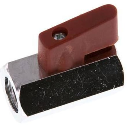 G 1/4 inch 2-Weg Messing Mini-Kogelkraan 15 Bar