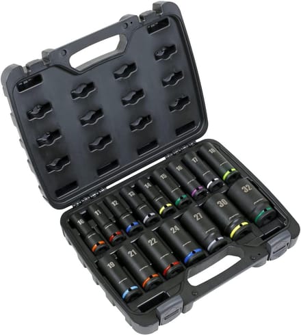 1/2 inch impact doppenset 16 delig - chroom vanadium