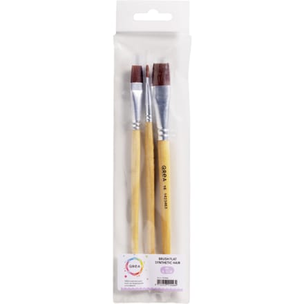 Kwast Qrea synthetisch set à 3 breedtes
