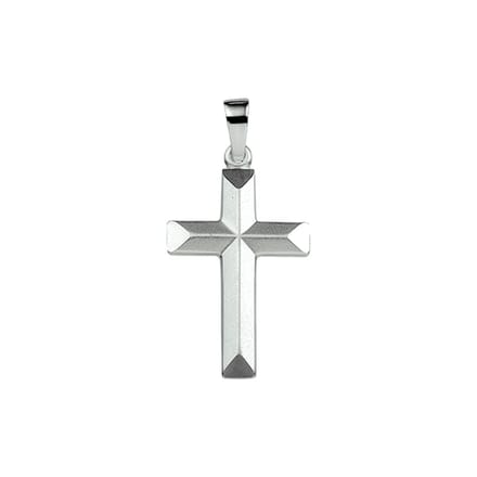 Hanger Kruis Gediamanteerd Zilver Gerhodineerd