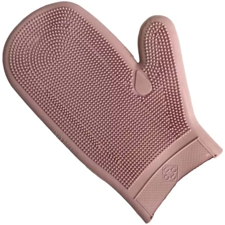 Grooming Deluxe - Rubberen Putzhandschoen oude roos