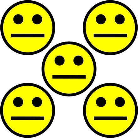 5 Smiley Magneten Geel 5 cm