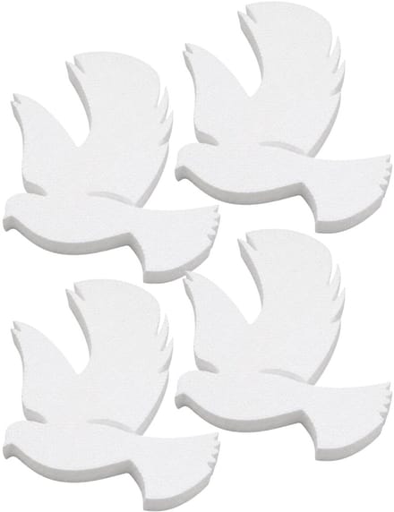 Piepschuim vormen - duif - 4x - H25 x B20 cm - styropor hobby / DIY vorm - basis knutselfiguren