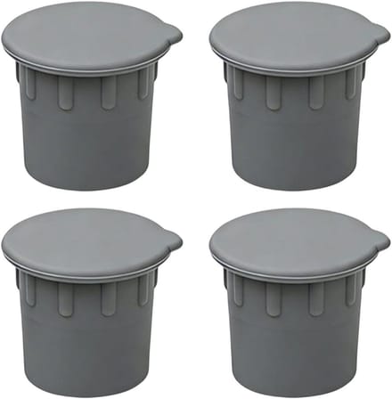 Zwembadomheining Plug - Dek Bodembedekker - Veiligheid Buiten - Naadloze Integratie - 4 Stuks - Grijs