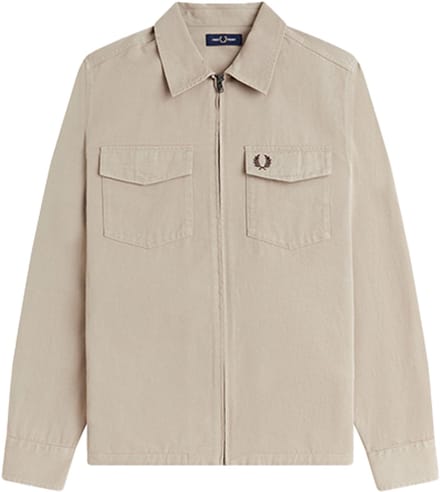 Fred Perry Twill Zip Through Overshirt