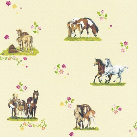 Paarden behang rasch 290509