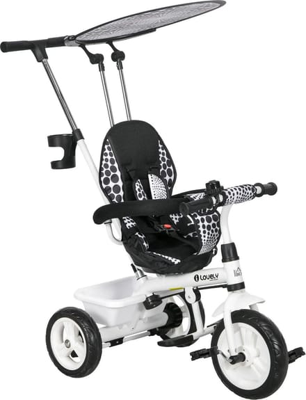 Driewieler met duwstang - Kinderfiets - Loopfiets - Loopauto - Speelgoed - Buitenspeelgoed