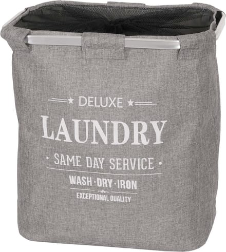 Wasmand MCW-C34, Wasbox Wasmand met net, 1 vak 56x49x30cm 82l ~ grijs