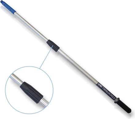 Lewi professionele Telescoopsteel 3 meter (2x150 cm) 2 segmenten Aluminium met Conische adapter