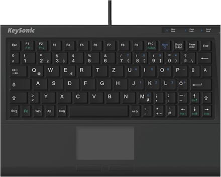 Mini Toetsenbord met Touchpad en USB-Kabel 2m - Compact en Ergonomisch