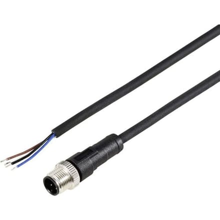 TRU COMPONENTS TC-12833028 Sensor/actuator aansluitkabel M12 Aantal polen (sensoren): 4 Stekker, recht 2 m 1 stuk(s)