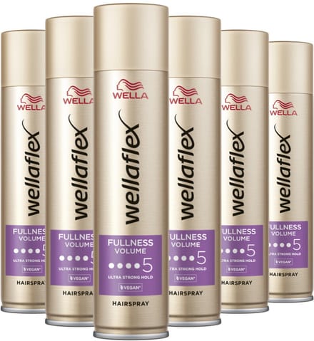 Wella - Flex Haarspray Fullness Volume Ultra Strong - 6 x 250 ml - Voordeelverpakking