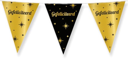 Classy Party flags foil - Gefeliciteerd