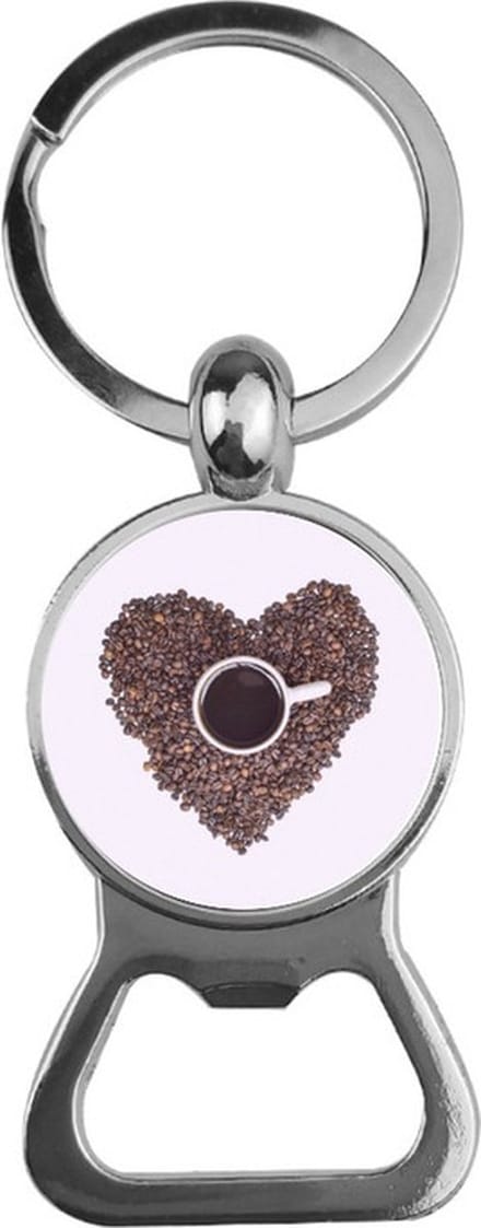 Bieropener Glas - Koffie Hart