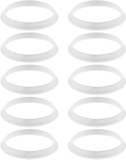 Ronte - Rubberen afdichtringen voor 1 1/2 inch gootsteenafvoer (10 stuks) - Wit