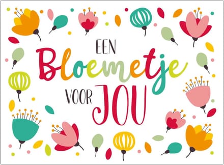 Wenskaart een bloemetje voor jou
