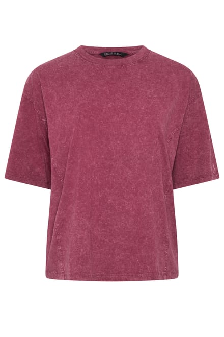 Limited Collection Rode Top Met Acidwash En Naaddetails Size 48