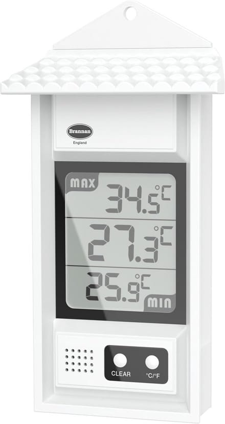 Digitale Max Min-Thermometer met Dak voor Buitengebruik