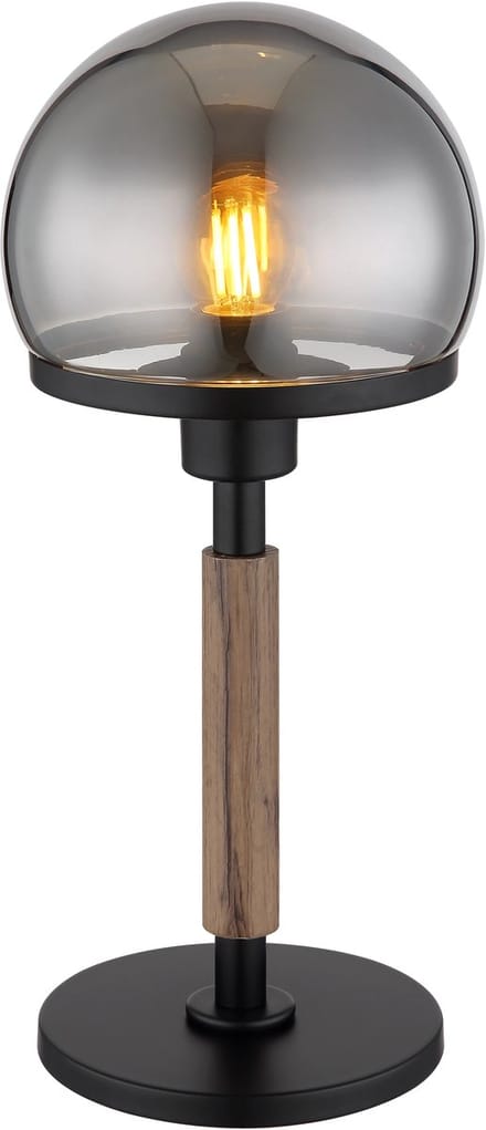 Tafellamp HAKU Matt zwart E27 Metaal ø18.0cm H:40.0cm
