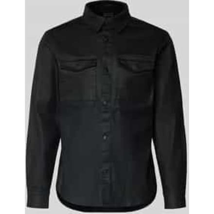 Regular fit overhemdjack met borstzakken Model 'THEO'